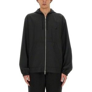Givenchy Relaxed-Fit Black Zip Sweatshirt With Hood - NWT